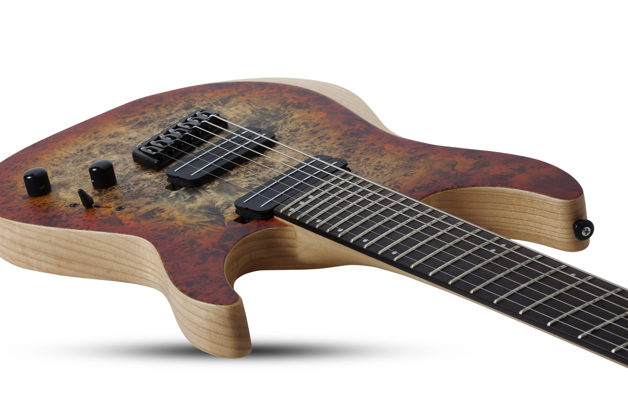 Schecter Reaper-7 Multiscale 7c Ht 2h Eb - Satin Inferno Burst - Guitare Électrique Multi-scale - Variation 2