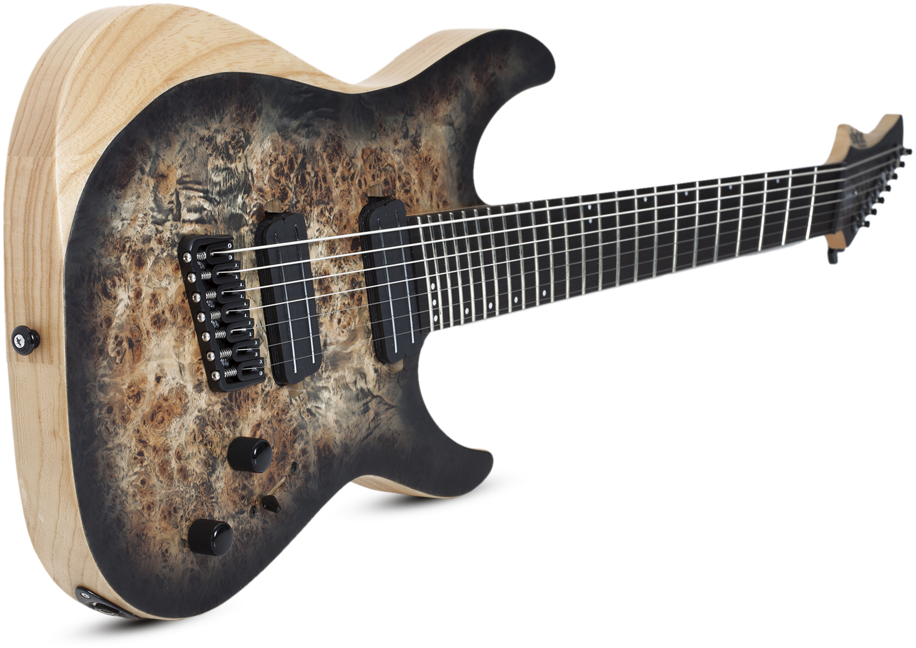 Schecter Reaper-7 Multiscale 7c Ht 2h Eb - Satin Charcoal Burst - Guitare Électrique Multi-scale - Variation 1