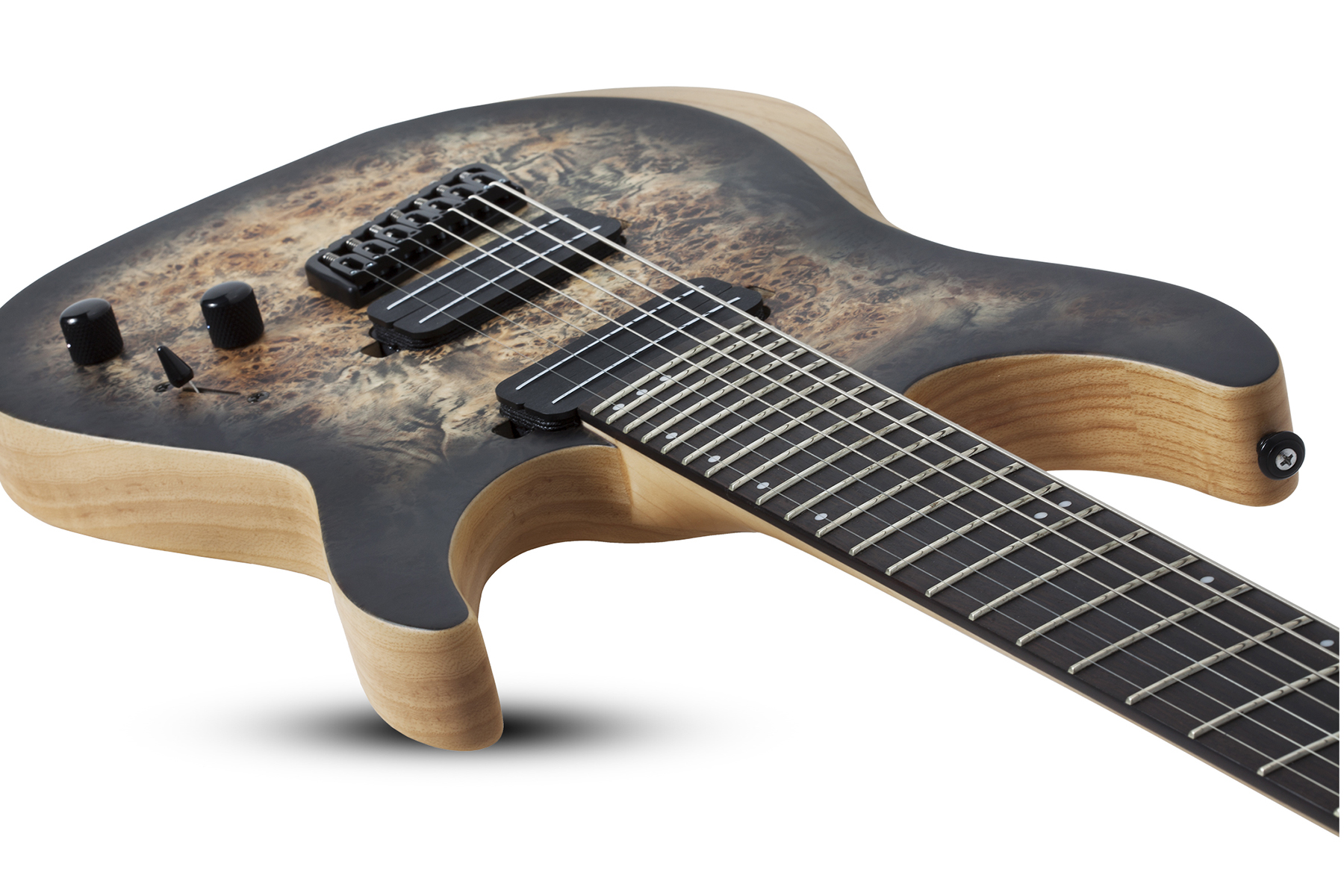 Schecter Reaper-7 Multiscale 7c Ht 2h Eb - Satin Charcoal Burst - Guitare Électrique Multi-scale - Variation 2