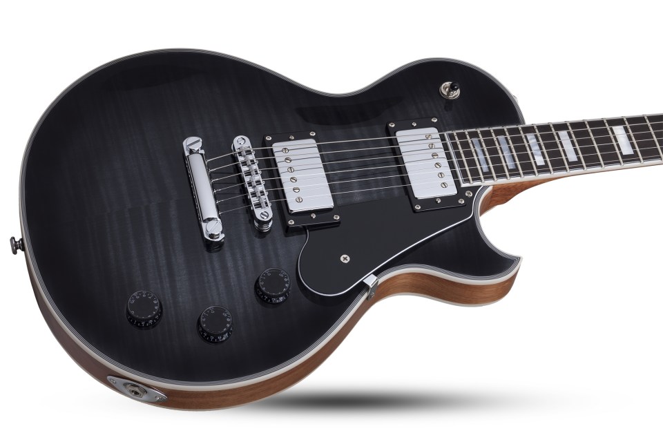 Schecter Solo-ii Custom 2h Ht Eb - Trans Black Burst - Guitare Électrique Single Cut - Variation 1