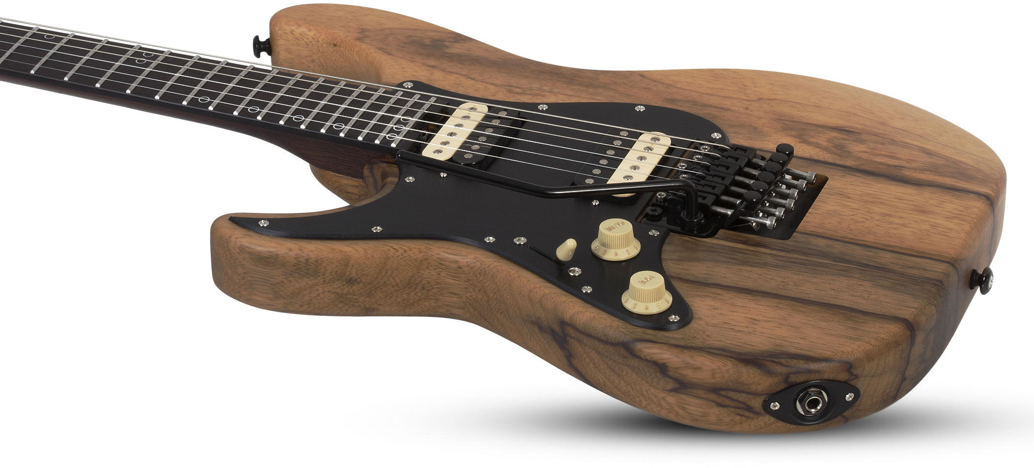 Schecter Sun Valley Super Shredder Exotic Black Limba Lh Gaucher 2h Fr Eb - Black Limba - Guitare Électrique Gaucher - Variation 1