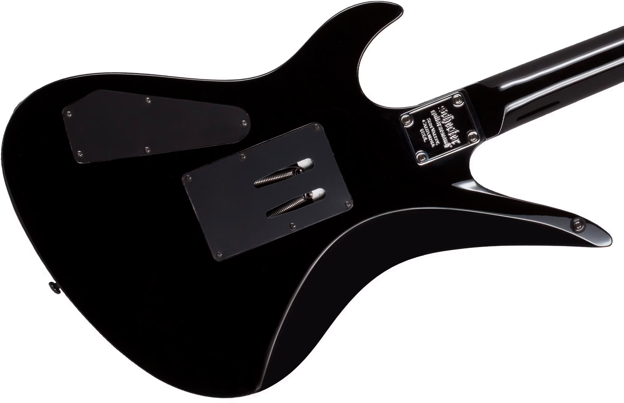 Schecter Synyster Standard Signature 2h Fr Eb - Gloss Black With Silver Pinstripes - Guitare Électrique Signature - Variation 4