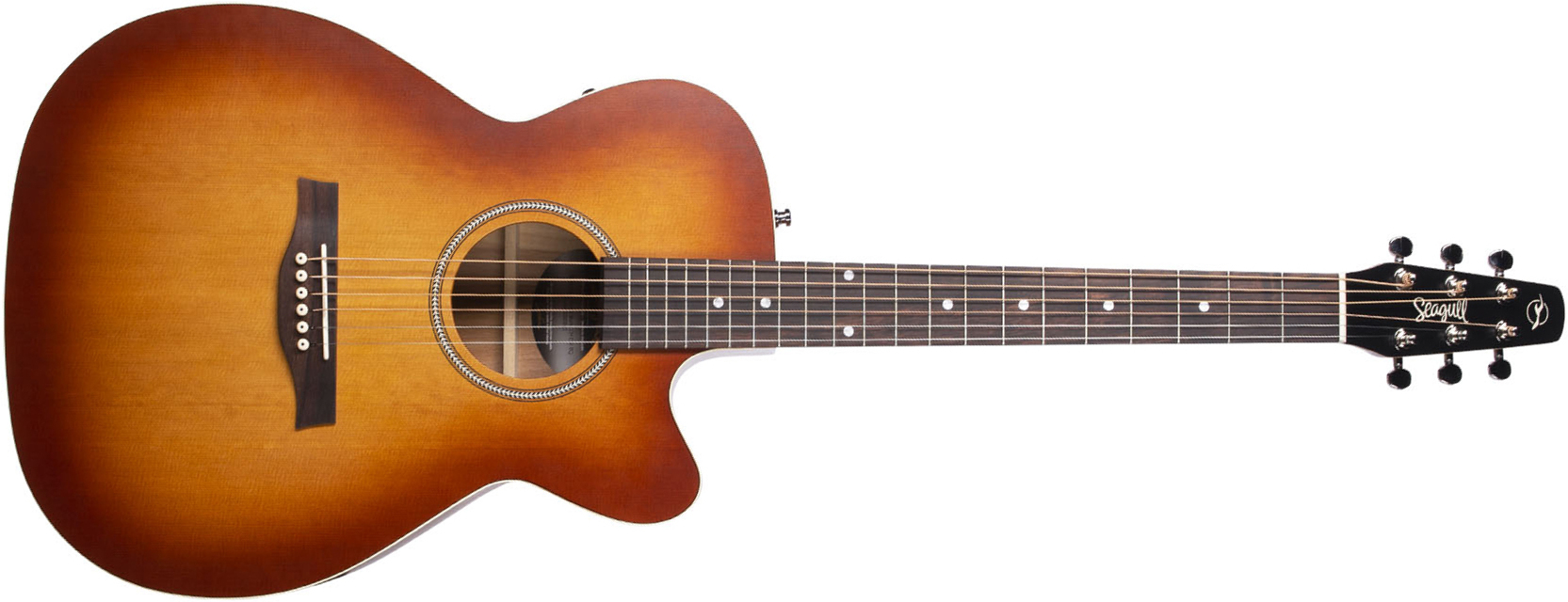Seagull Entourage Ch Cw Eq Concert Hall Cedre Merisier Rw Presys - Rustic Burst Semi Gloss - Guitare Folk - Main picture