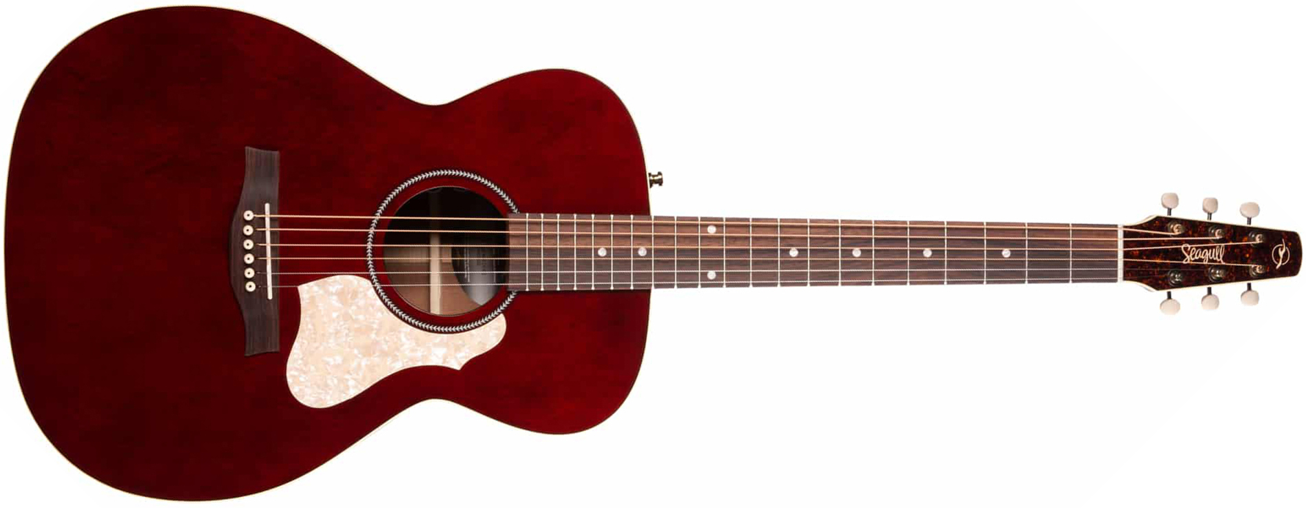 Seagull M6 Ch Eq Ltd Concert Hall Cedre Acajou Rw - Ruby Red Gloss Top - Guitare Folk - Main picture