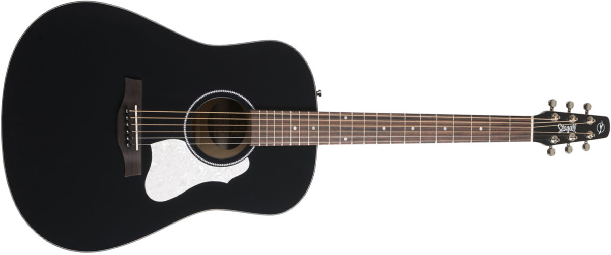 Seagull S6 Classic A/e Dreadnought Epicea Merisier Rw - Black - Guitare Electro Acoustique - Main picture