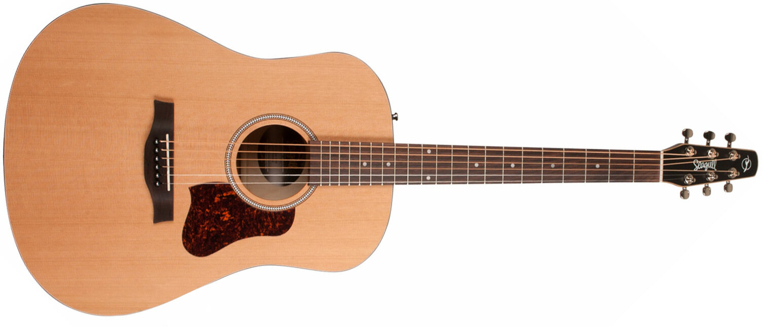 Seagull S6 Original 2018 Dreadnought Cedre Merisier +housse - Natural - Guitare Acoustique - Main picture