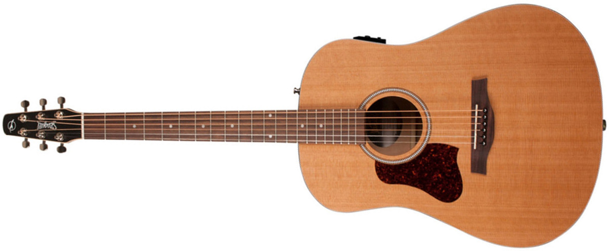 Seagull S6 Original Presys Ii Lh Gaucher Dreadnought Cedre Merisier Rw +housse - Natural Semi Gloss - Guitare Electro Acoustique - Main picture