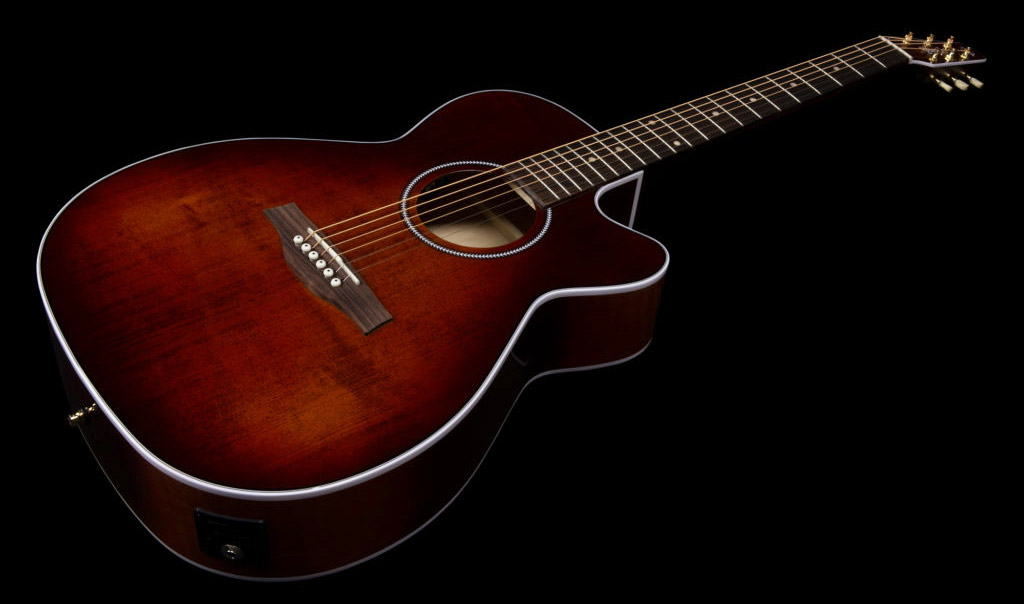 Seagull Performer Flame Maple Presys Ii Concert Hall Cw Epicea Erable Rw - Burst Umber - Guitare Electro Acoustique - Variation 1