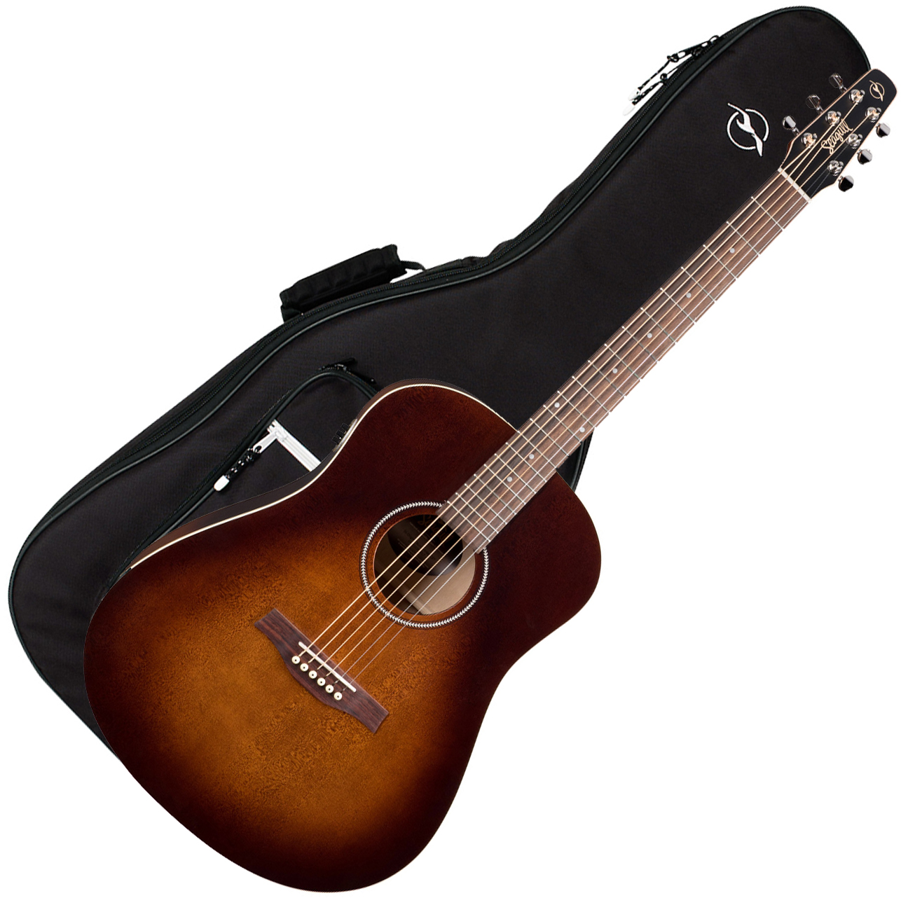 Seagull S6 Original Qit 2019 Dreadnought Cedre Merisier +housse - Burnt Umber - Guitare Electro Acoustique - Variation 1