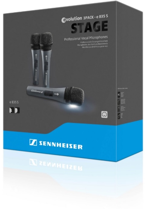 Sennheiser 3-pack E835-s - Paire, Kit, Stereo Set Micros - Main picture