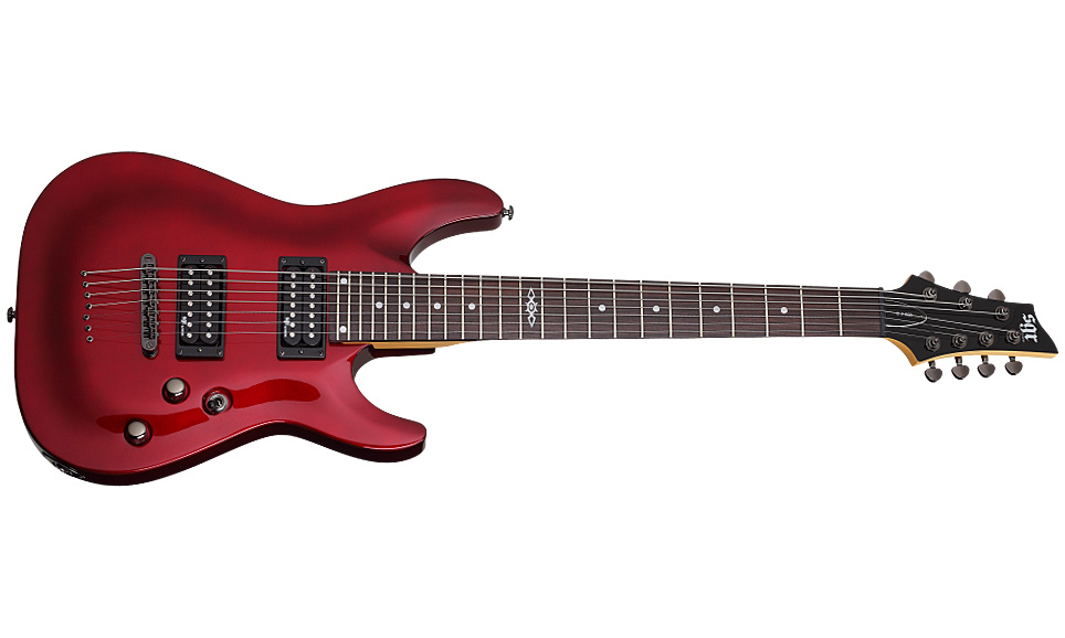 Sgr By Schecter C-7 2h Ht Rw - Metallic Red Gloss - Guitare Électrique 7 Cordes - Variation 1