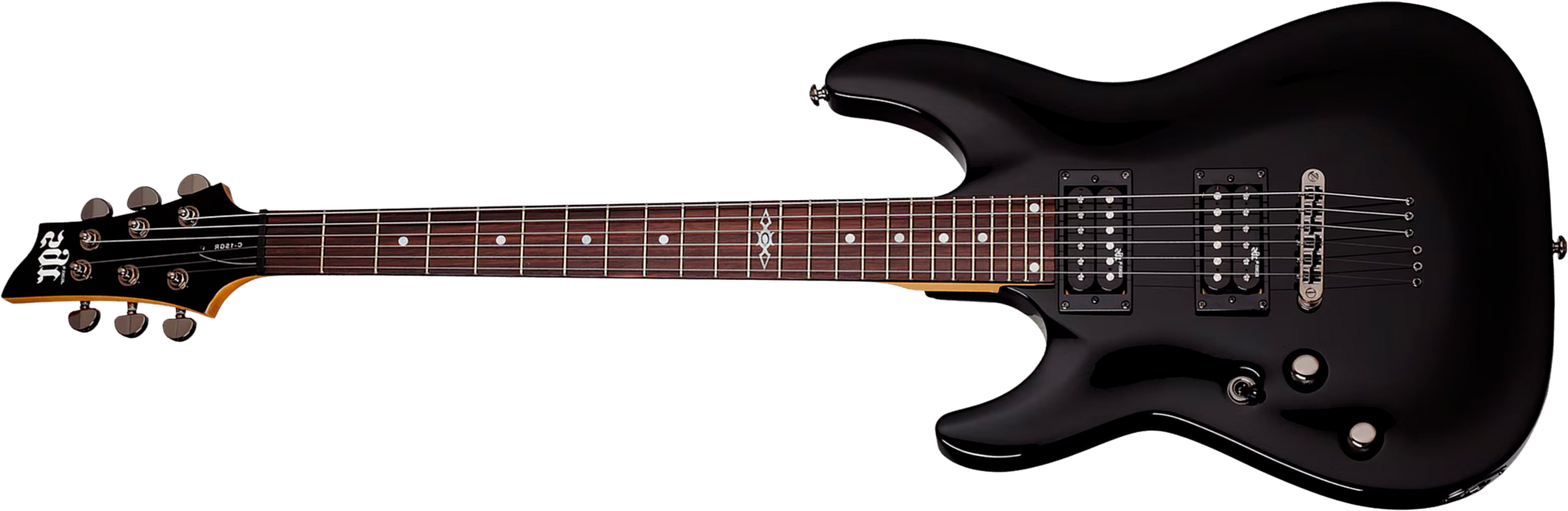 Sgr By Schecter C1 Lh Gaucher 2h Ht Rw - Gloss Black - Guitare Électrique MÉtal - Main picture