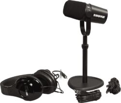 Pack micro Shure PACK MV7-K + Tkm 23230 + SRH240A-BK