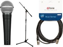 Pack micro  Shure SM58-LCE+  (XH 6001)  + XLR(M) / XLR(F) 6M