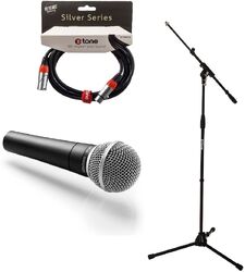 Pack micro Shure SM58 + Pied perche X-tone + Câble XLR 3M