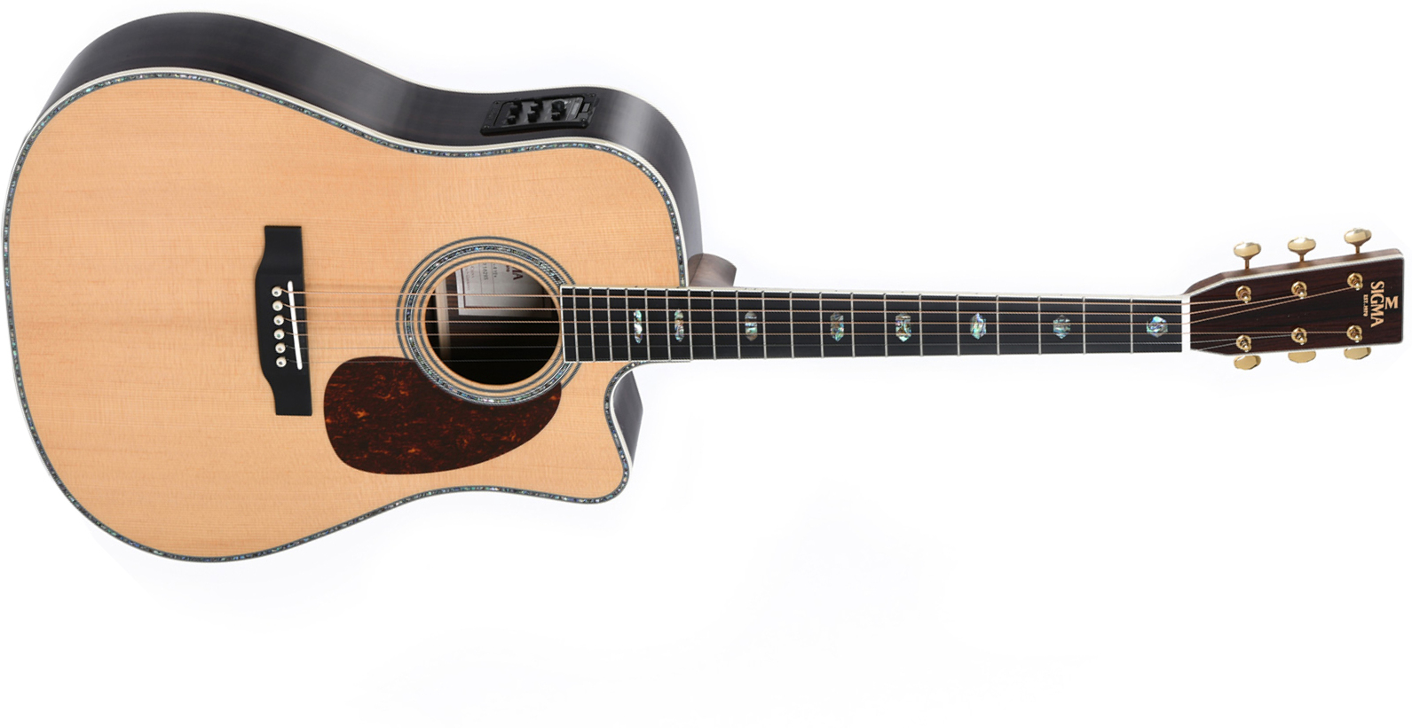 Sigma Dtc-41e Standard Dreadnought Cw Epicea Tilia Mic - Natural - Guitare Acoustique - Main picture