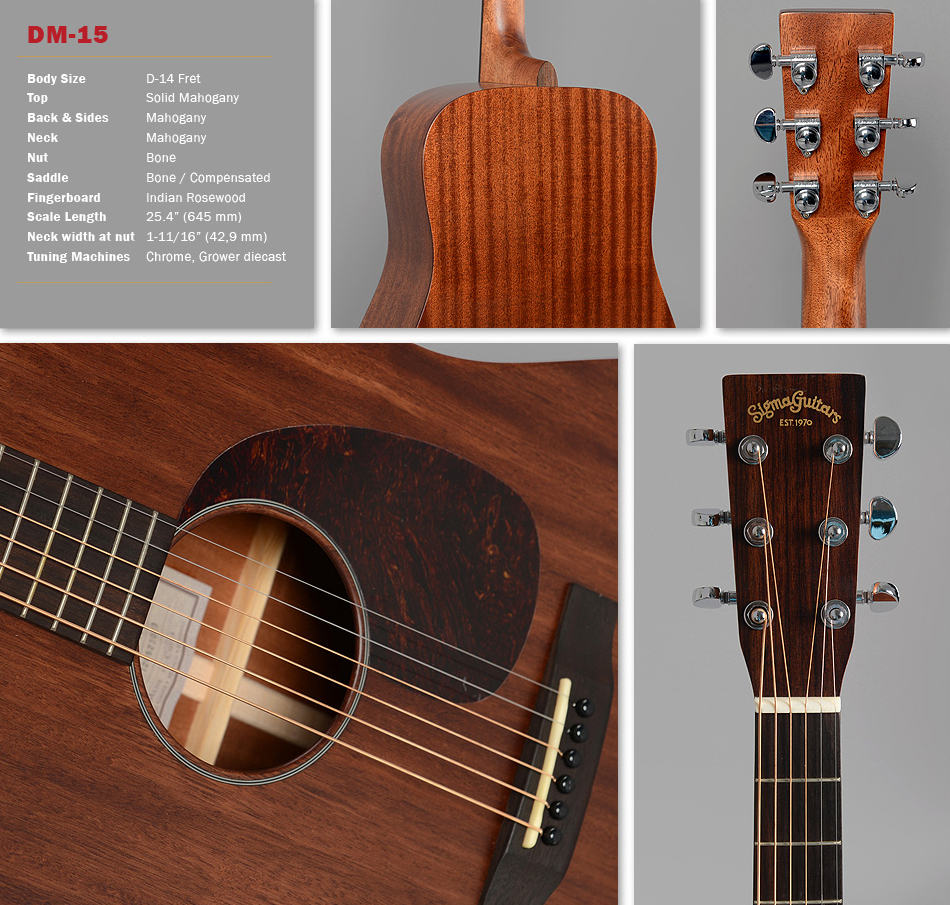 Sigma Dm15 Dreadnought - Natural Satin - Guitare Acoustique - Variation 2