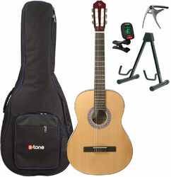 CL-44 NAT + housse + accordeur + capodastre + stand - natural