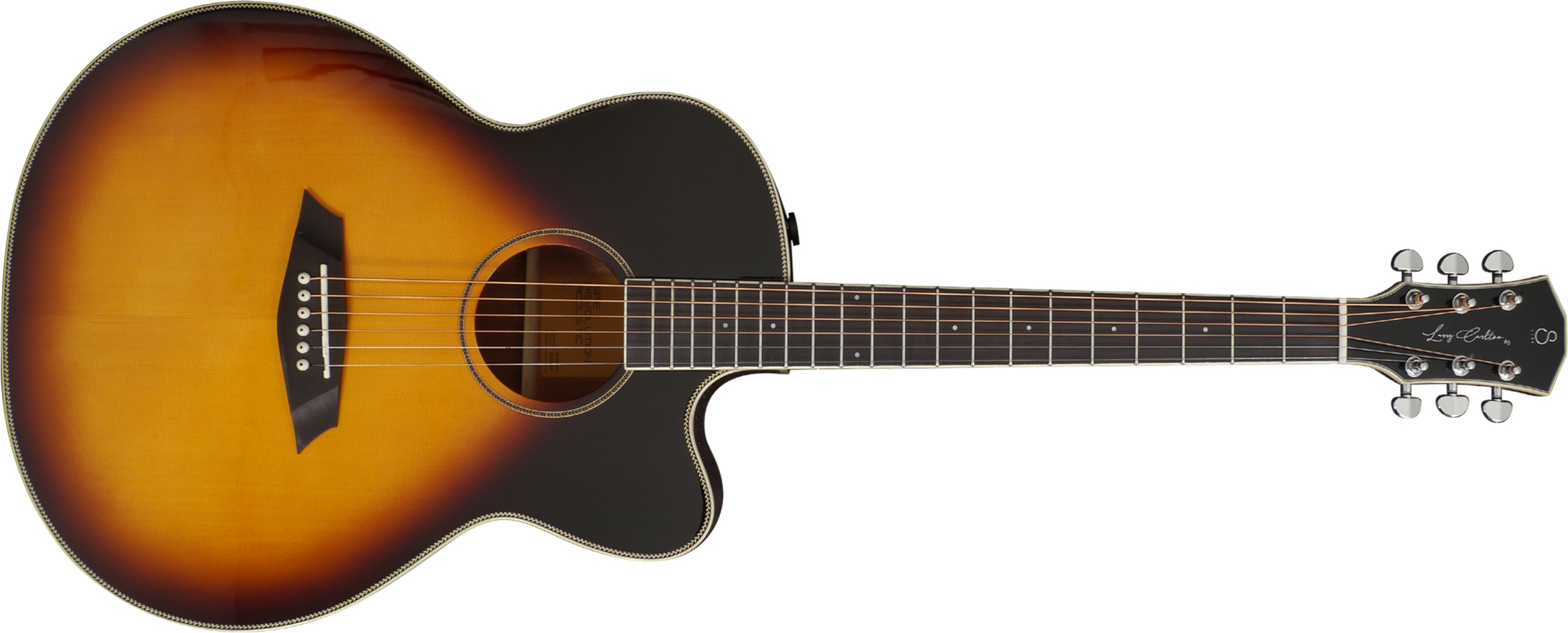 Sire Larry Carlton A3-g Signature Grand Auditorium Cw Epicea Acajou Rw - Vintage Sunburst - Guitare Electro Acoustique - Main picture