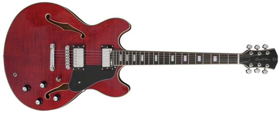 Sire Larry Carlton H7 Signature 2h Ht Eb - See Through Red - Guitare Électrique 1/2 Caisse - Main picture