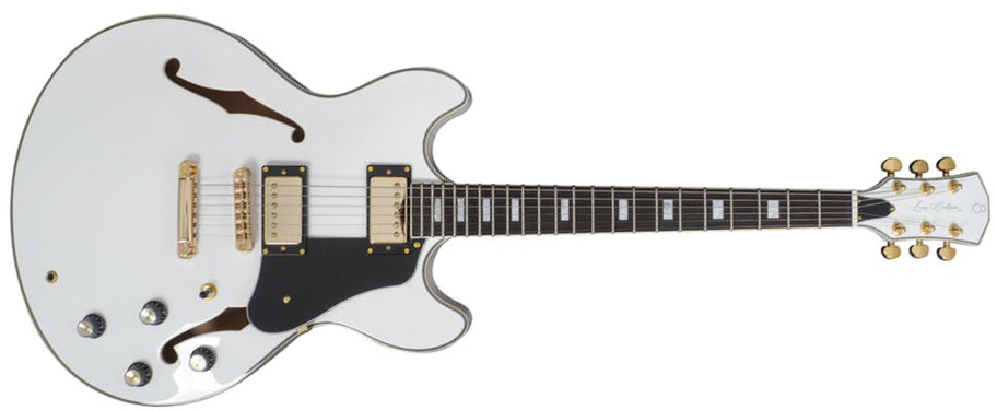 Sire Larry Carlton H7 Signature Ht Hh Eb - White - Guitare Électrique 1/2 Caisse - Main picture