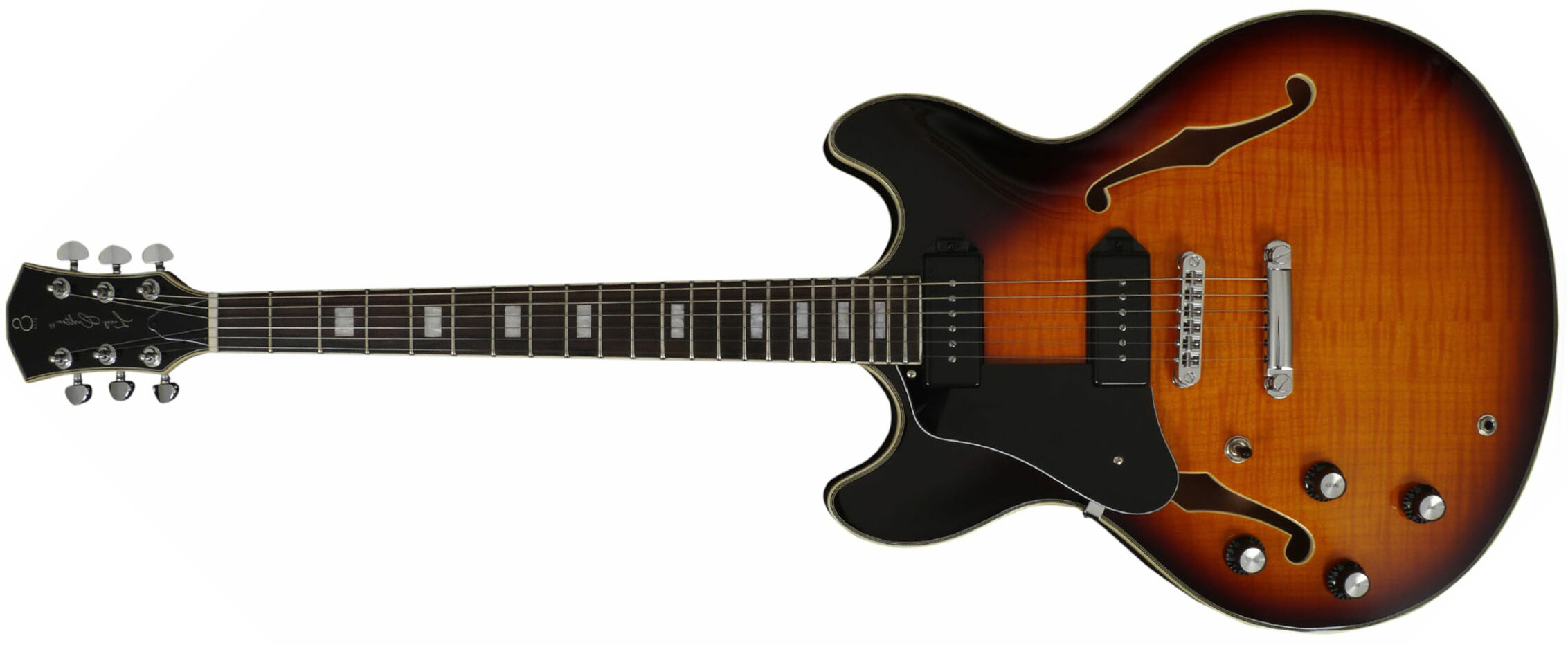 Sire Larry Carlton H7v Lh Signature Gaucher 2s P90 Ht Eb - Vintage Sunburst - Guitare Électrique Gaucher - Main picture