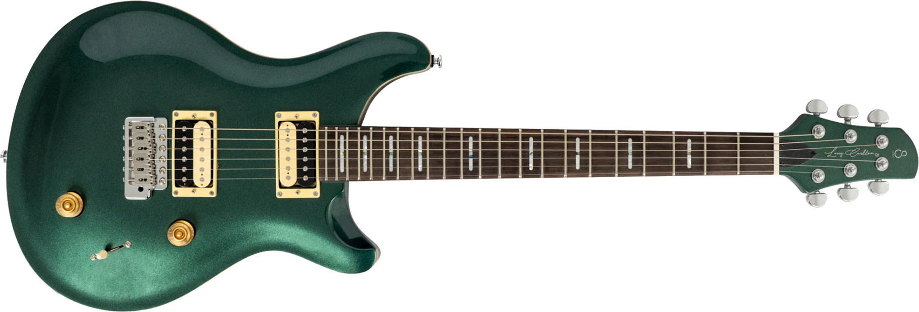 Sire Larry Carlton Q7 2h Trem Eb - Metallic Green - Guitare Électrique Double Cut - Main picture