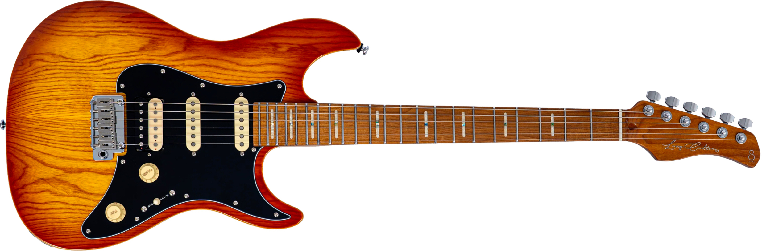 Sire Larry Carlton S7 Ash Top 3s Trem Mn - Amber Burst - Guitare Électrique Forme Str - Main picture