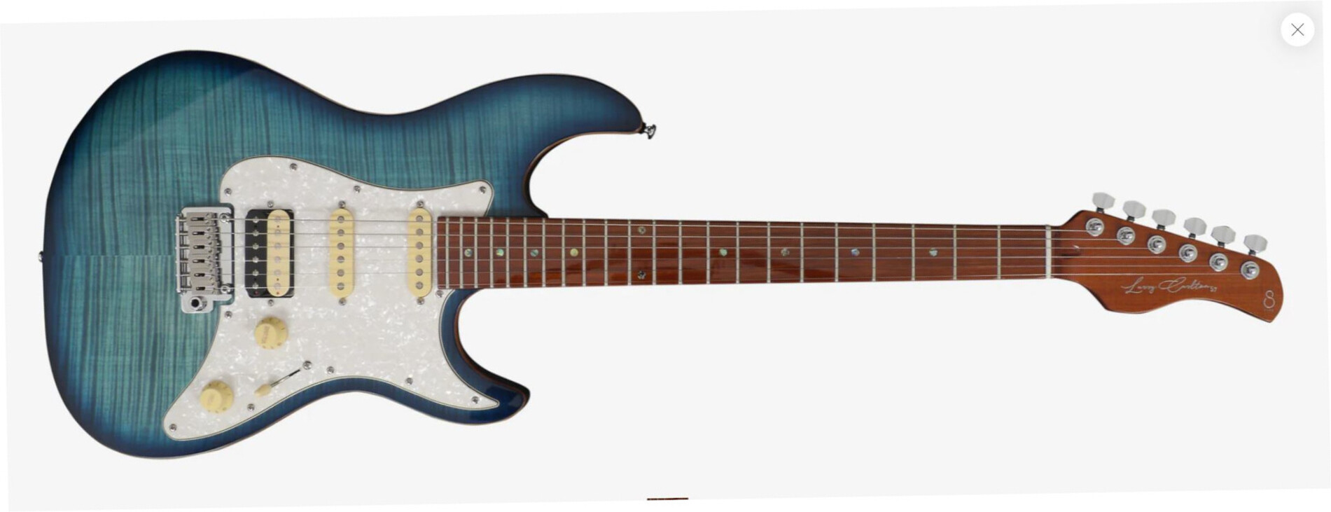 Sire Larry Carlton S7 Fm Signature Hss Trem Mn - Trans Blue - Guitare Électrique Forme Str - Main picture