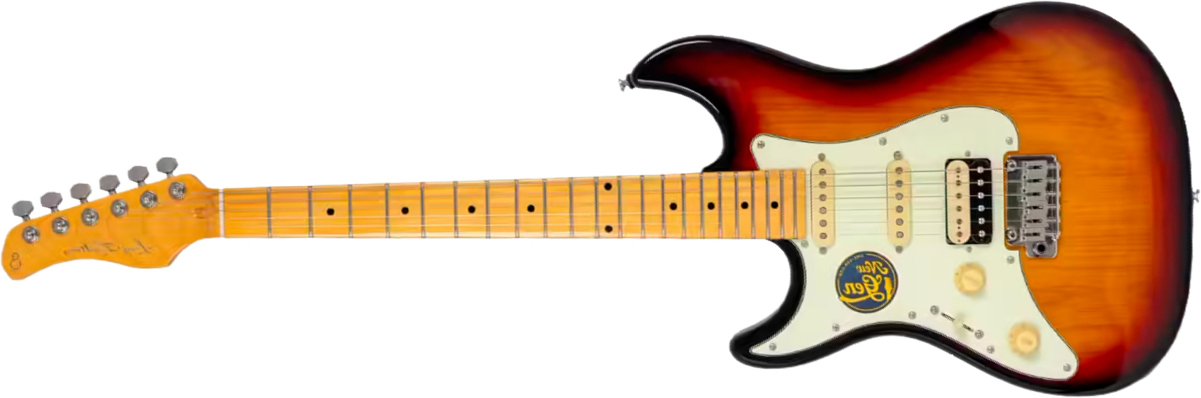 Sire Larry Carlton S7 Hss Lh Gaucher New Gen Trem Mn - 3 Tone Sunburst - Guitare Électrique Forme Str - Main picture