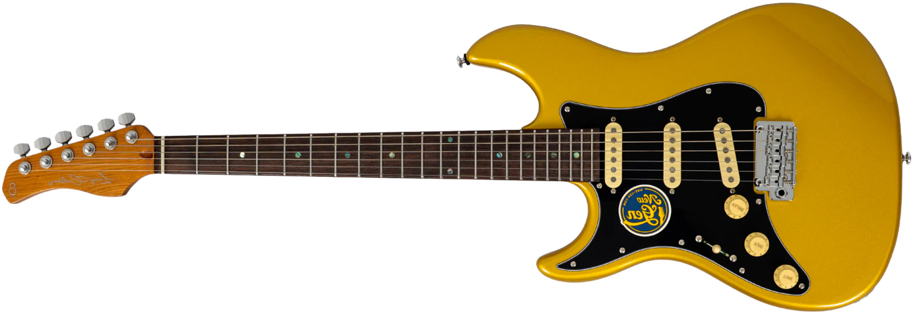 Sire Larry Carlton S7 Lh Gaucher New Gen 3s Trem Rw - Metallic Gold - Guitare Électrique Forme Str - Main picture