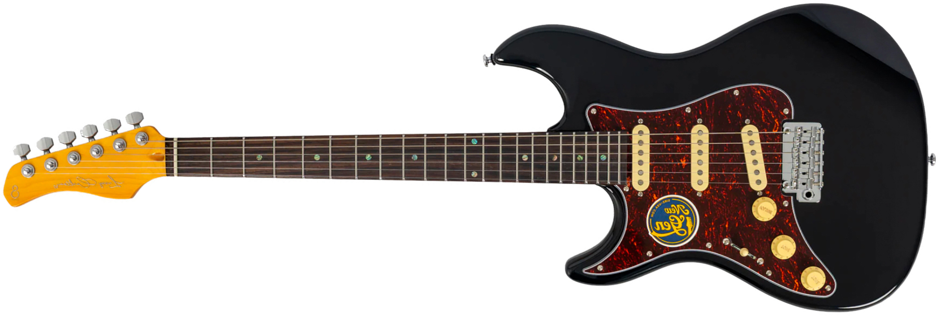 Sire Larry Carlton S7 Lh Gaucher New Gen 3s Trem Rw - Black - Guitare Électrique Forme Str - Main picture