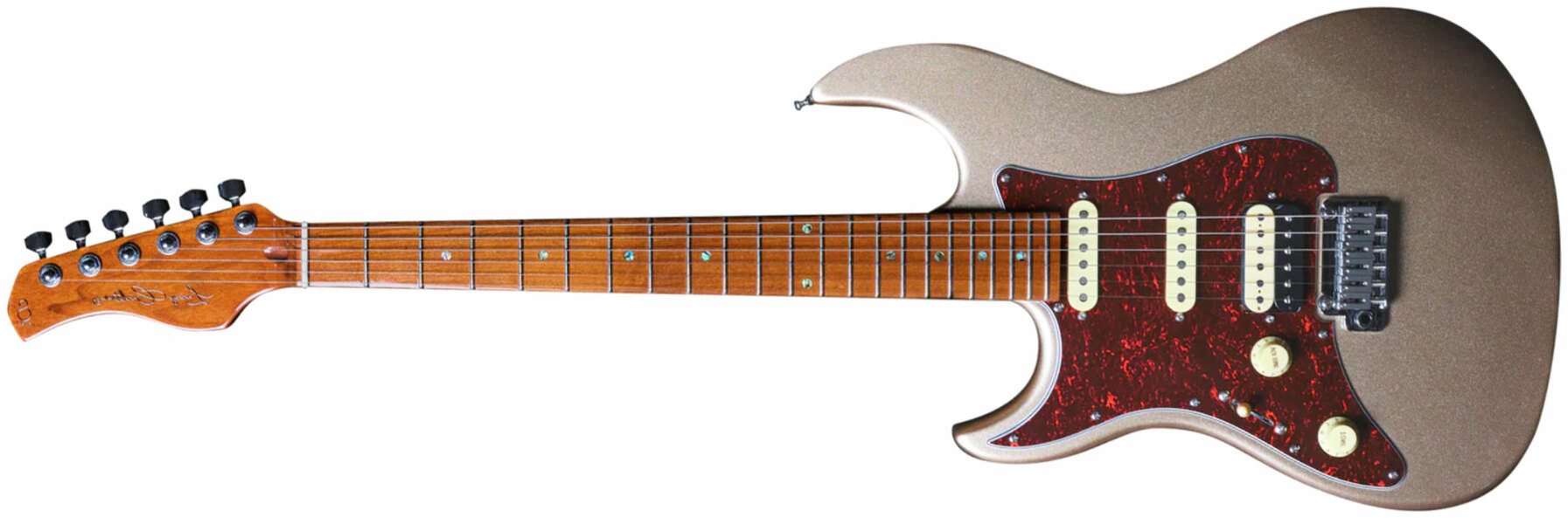 Sire Larry Carlton S7 Lh Signature Gaucher Hss Trem Mn - Champagne Gold Metal - Guitare Électrique Forme Str - Main picture