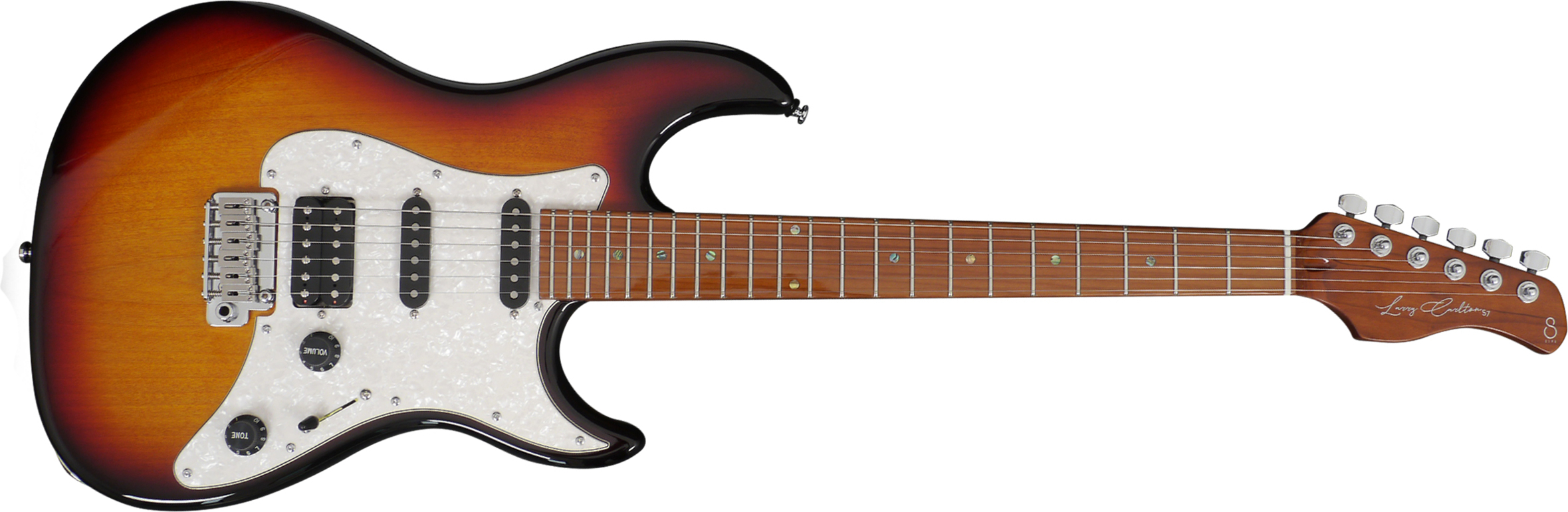 Sire Larry Carlton S7 Signature Hss Trem Eb - 3 Tone Sunburst - Guitare Électrique Forme Str - Main picture
