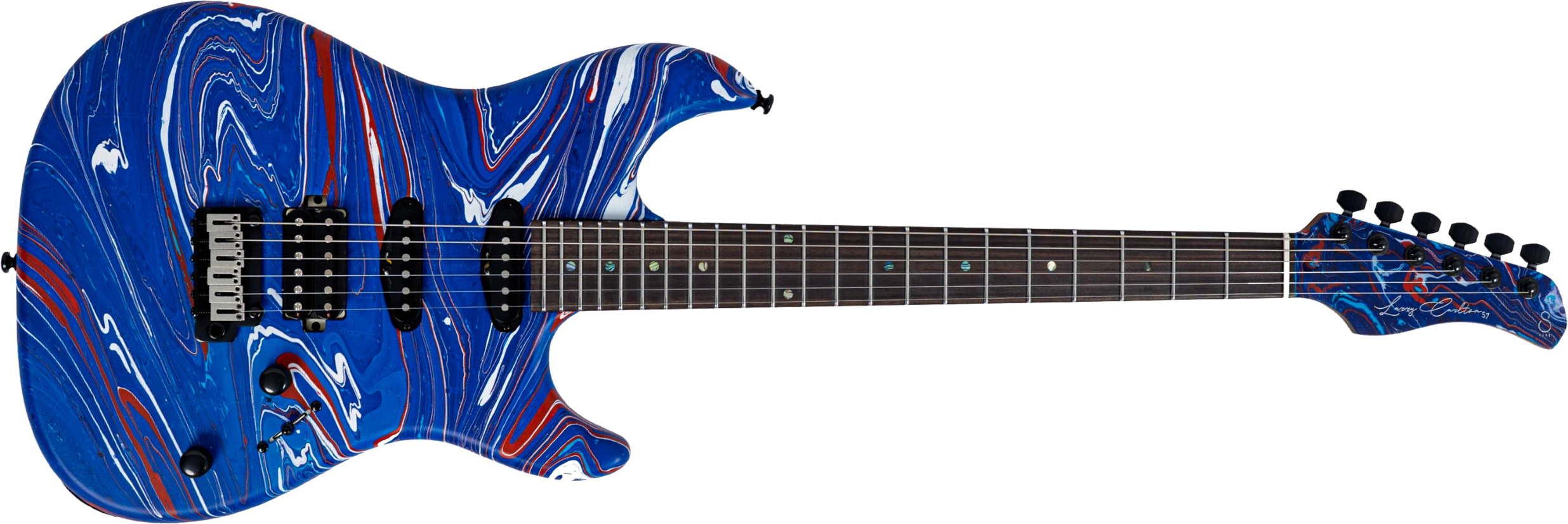Sire Larry Carlton S7 Sw Hss Trem Rw - Blue Swirl - Guitare Électrique Forme Str - Main picture