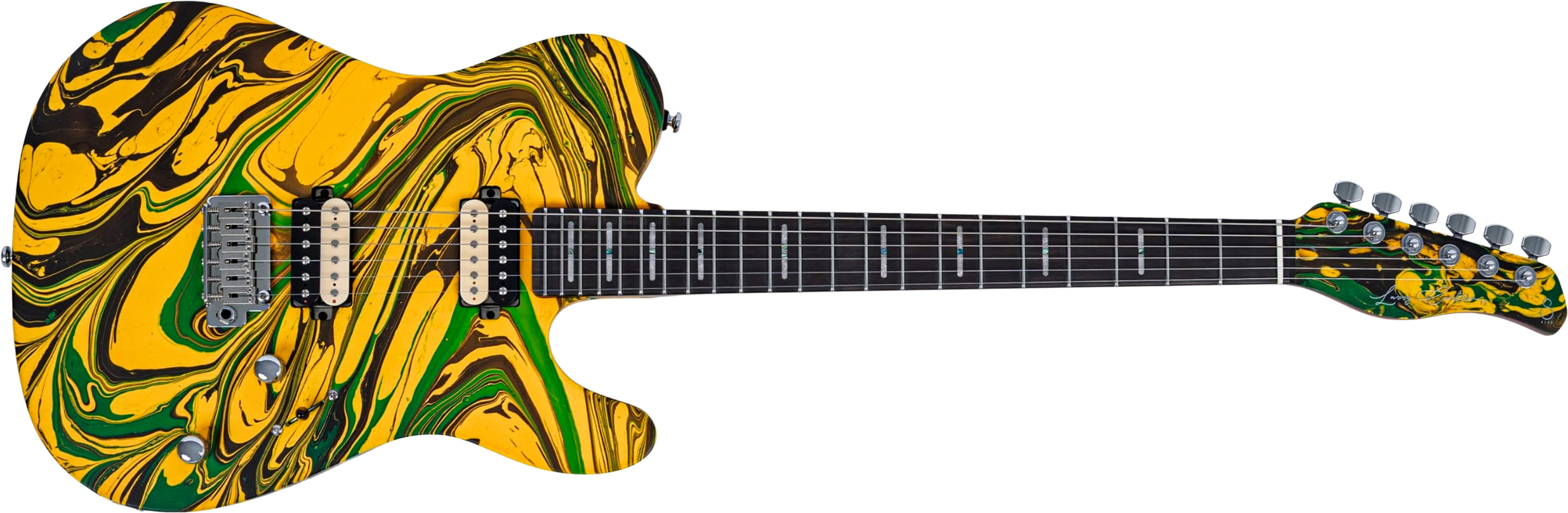Sire Larry Carlton T7 Sw 2h Trem Rw - Yellow Swirl - Guitare Électrique Forme Tel - Main picture