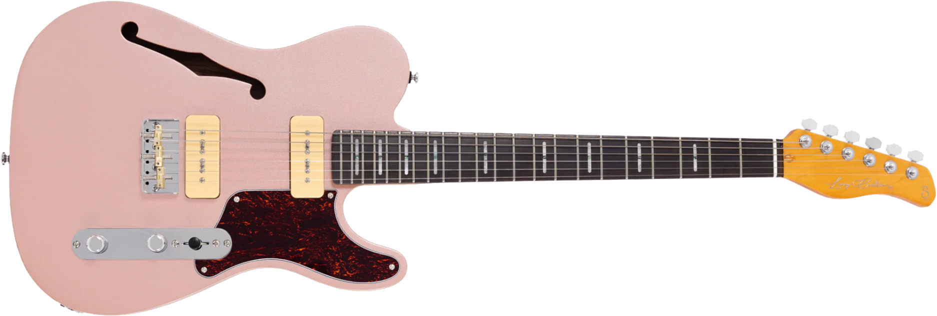 Sire Larry Carlton T7tm Signature 2s P90 Ht Rw - Rosegold - Guitare Électrique Forme Tel - Main picture