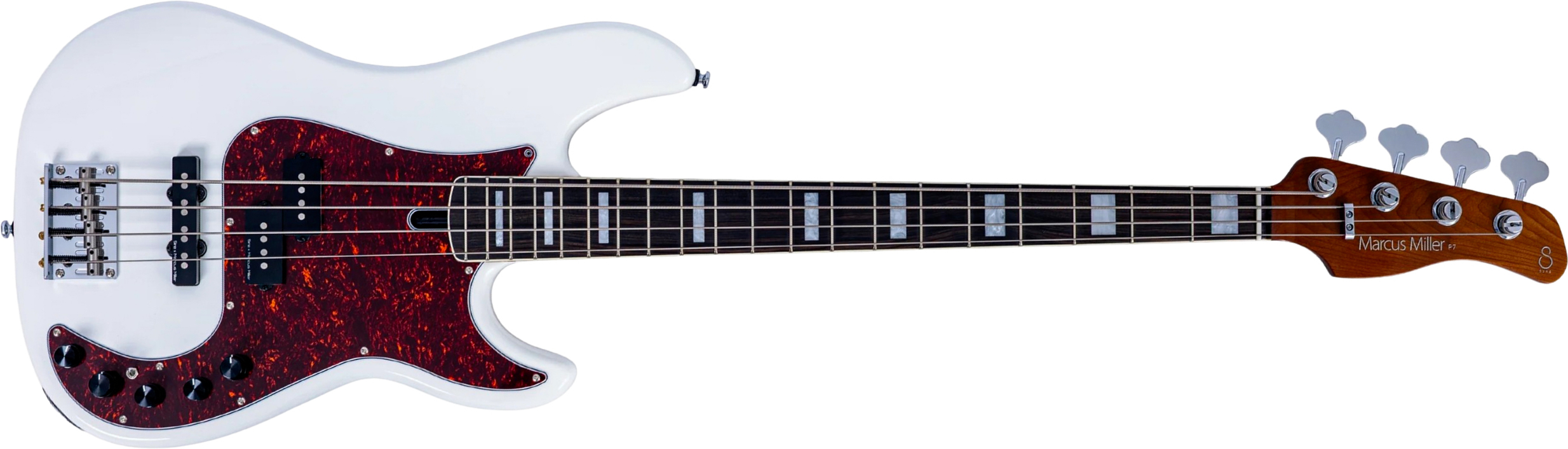 Sire Marcus Miller P7 New Gen 4st Fretless Active Eb - Antique White - Basse Électrique Solid Body - Main picture