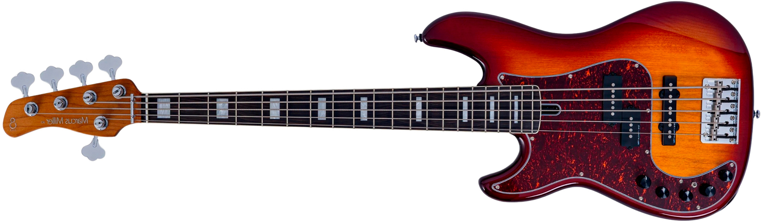 Sire Marcus Miller P7 New Gen 5st Lh 5c Gaucher Active Eb - Tobacco Sunburst - Basse Électrique Solid Body - Main picture