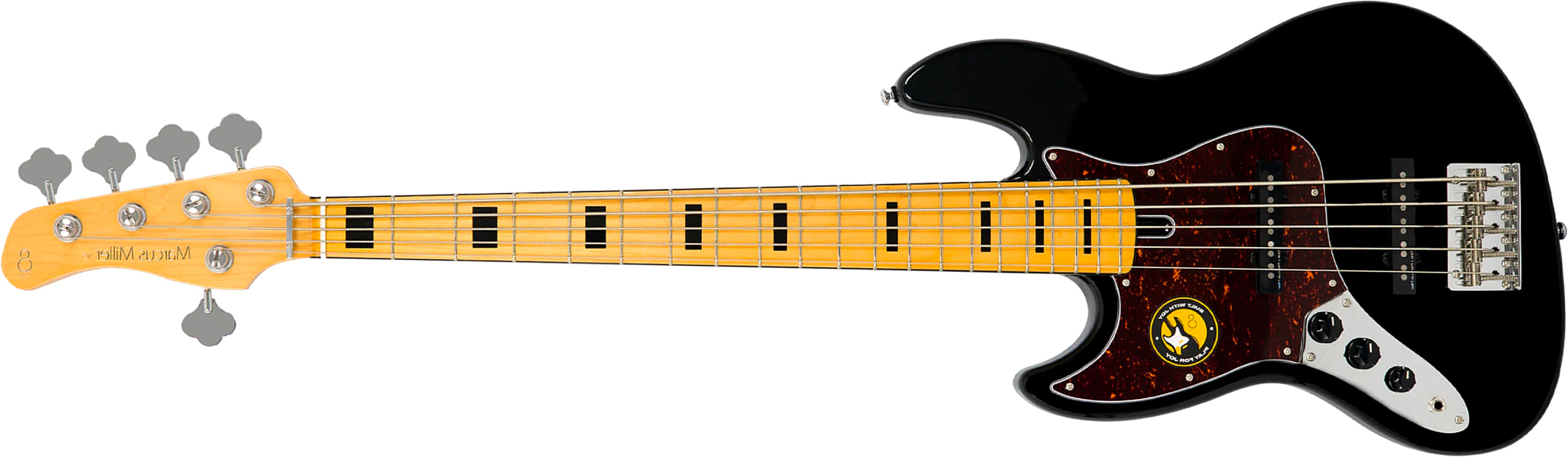 Sire Marcus Miller V5 5st Lh 5c Gaucher Mn - Black - Basse Électrique Solid Body - Main picture