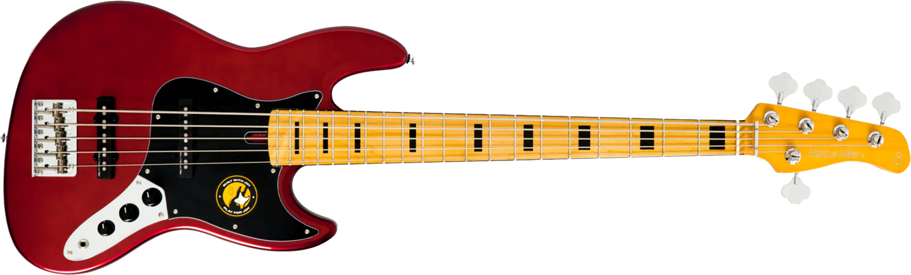Sire Marcus Miller V5 Alder 5st 5c Mn - Candy Apple Red - Basse Électrique Solid Body - Main picture