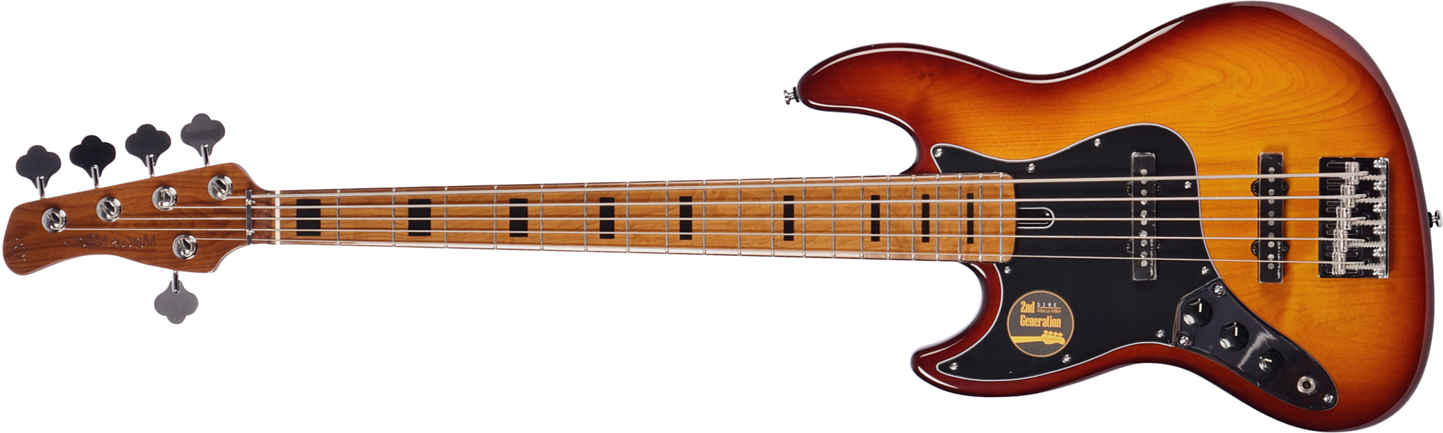Sire Marcus Miller V5 Alder 5st Lh 5c Gaucher Mn - Tobacco Sunburst - Basse Électrique Solid Body - Main picture