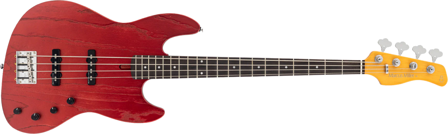 Sire Marcus Miller V6 4st Active Rw - Candy Apple Red - Basse Électrique Solid Body - Main picture
