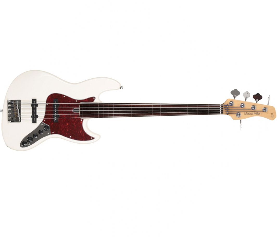 Sire Marcus Miller V7 Alder 5st Fl 2nd Gen. 5c Fretless Eb Sans Housse - Antique White - Basse Électrique Solid Body - Main picture