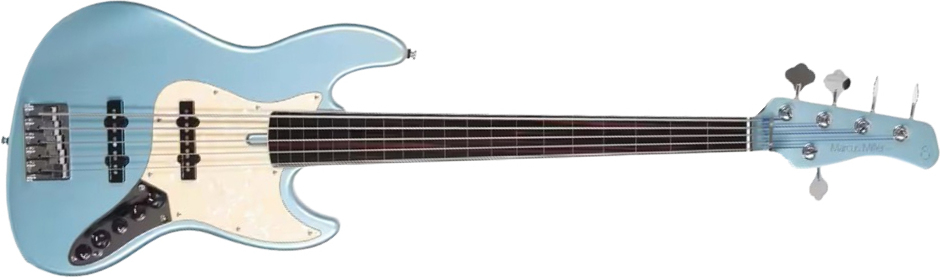 Sire Marcus Miller V7 Alder 5st Fl 2nd Gen. 5c Fretless Eb Sans Housse - Lake Placid Blue - Basse Électrique Solid Body - Main picture