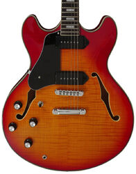 Guitare électrique 1/2 caisse Sire Larry Carlton H7V LH - Cherry sunburst