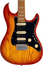 Guitare électrique forme str Sire Larry Carlton S7 Ash Top - amber burst