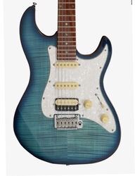 Guitare électrique forme str Sire Larry Carlton S7 FM - Trans blue