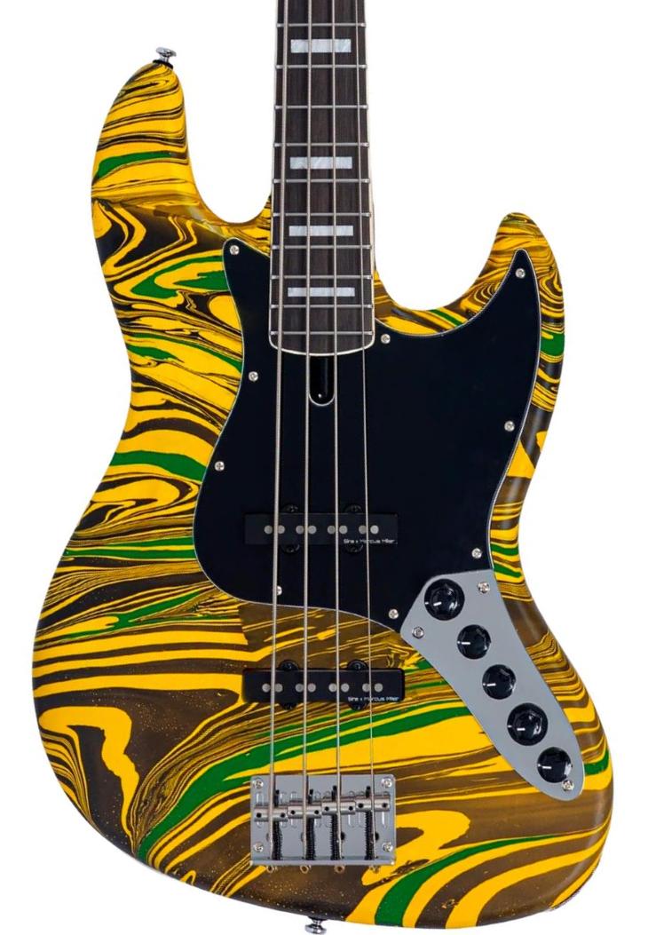 Marcus Miller V7 Alder New Gen 4ST - yellow swirl