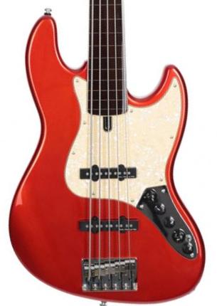 Basse électrique solid body Sire Marcus Miller V7 Alder 5ST Fretless 5-String (2nd Gen) - Bright metallic red